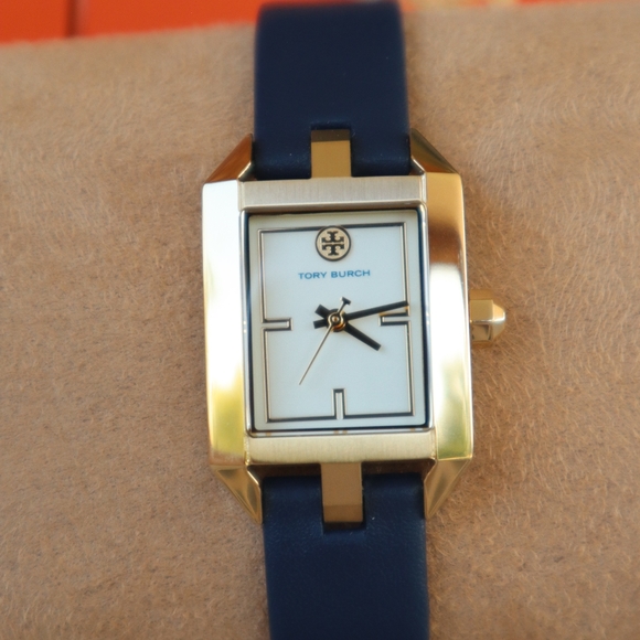 TORY BURCH DALLOWAY Navy Blue Leather Watch - Picture 8 of 8